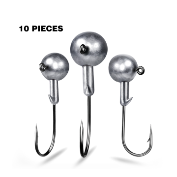Thorforce 6# -4/0# Lead Tackle Sharp Barb Jig Head Hook for Bass and Freshwater Fishing