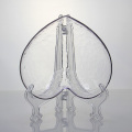 Herzförmige geprägte Kristallglasdessertschale Set