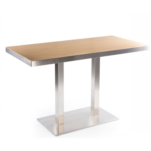 Modern Square Wooden Restaurant Dinning Tables HPL Top