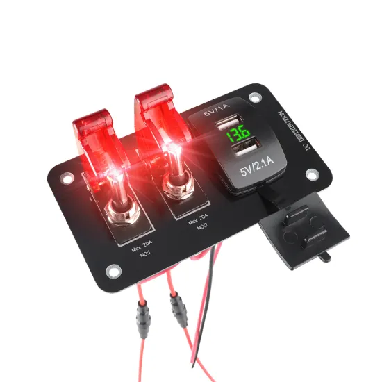 Factory Supply 12V 24V Toggle Metal Switch With 2.1A Car Charger Adapter Automotive RV Camper Marine Boat Switch Panel