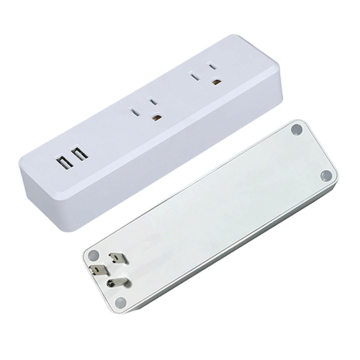 Spina di alimentazione Travel plug americana con 2 prese CA e 2 porte di ricarica rapida USB