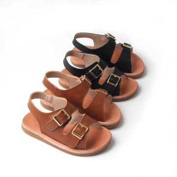 Grande venda de sandálias infantis de couro genuíno