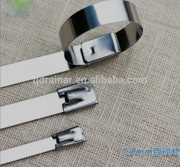 ball lock stainless steel cable tie used for bunble tube and post