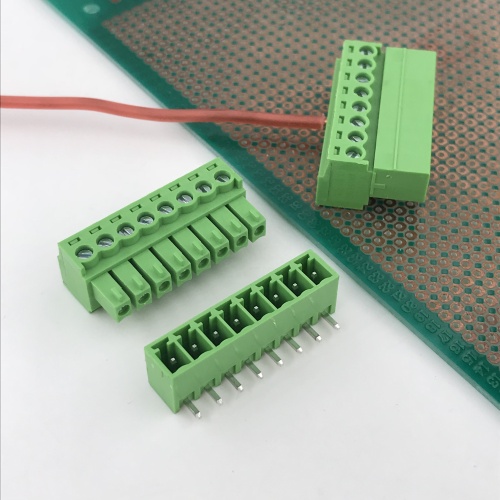 Bloque de terminales de 8 vías con montaje en PCB de 3,5 mm de paso