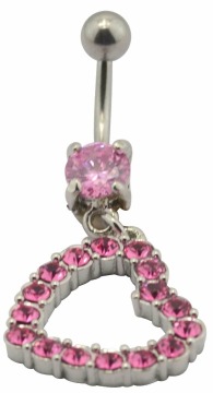 Factory direct sale hypoallergenic stainless steel handmade fancy navel piercing