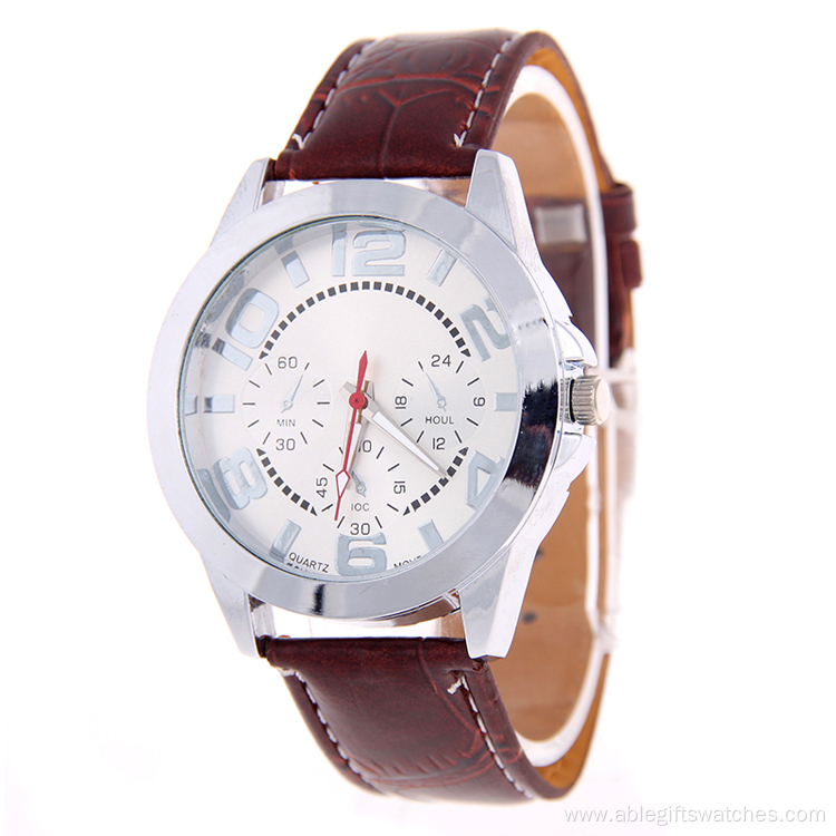 Hot sale Silver Luxuruy Leather Watches