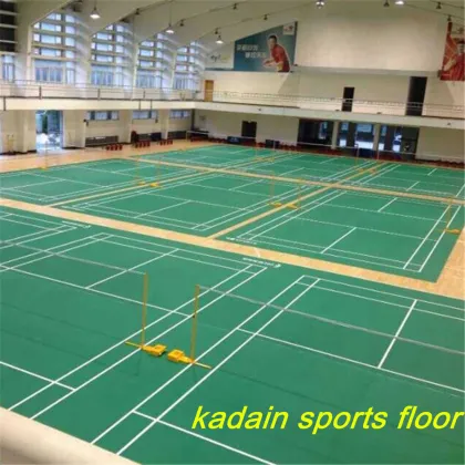 PVC Badminton Sports Floor - Green Color 4.5mm-5.5mm