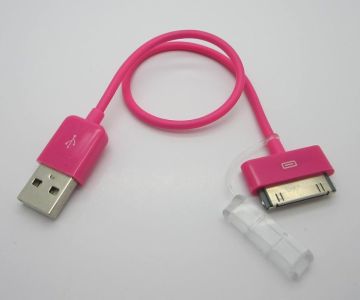 30 Pin 0.2m Pink Iphone Extension Cable Connector For Iphone 4s / 4