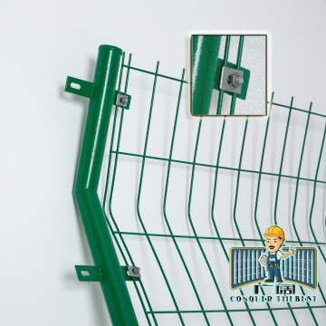 Palo per recinzione in metallo con tubo quadrato zincato rivestito in PVC