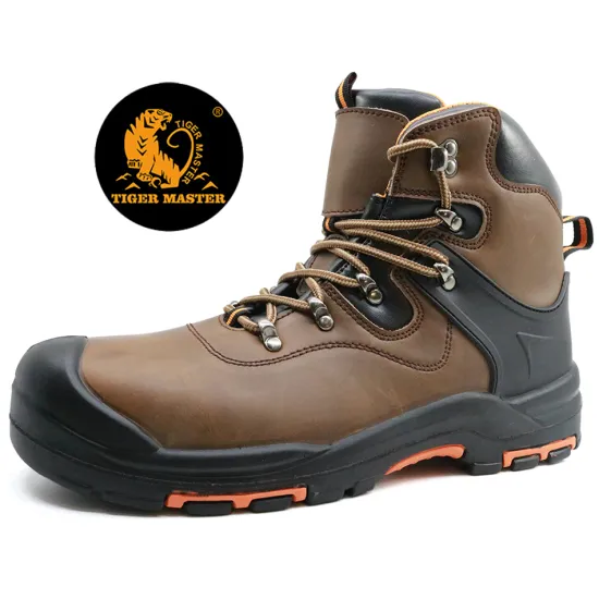 Heat resistant genuine leather safety boots