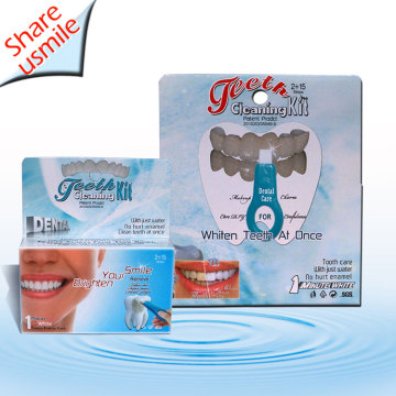Teeth whitening strips are free of hydrogen peroxide