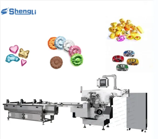 SHENGLI Irregular Chocolate Candy Packing Machine for Snack Food Wrapping Production Line