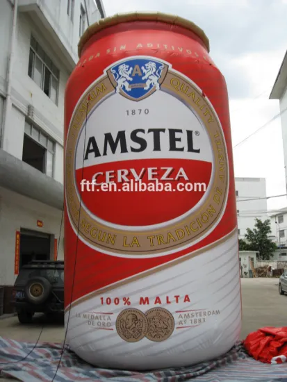 2015 Custom New Giant Cheap Advertising Inflatable Beer Can Bottle For Hot Sale