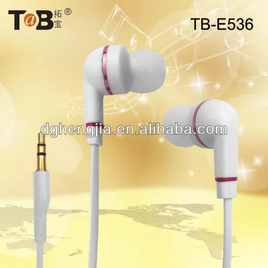 Free sample cute and cheap in-ear mp3 earphones with flat cable
