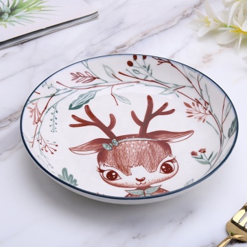 Custom Logo Design Microwave Safe Bone China Plates - 8inch & 10inch Ceramic Plates for Sale