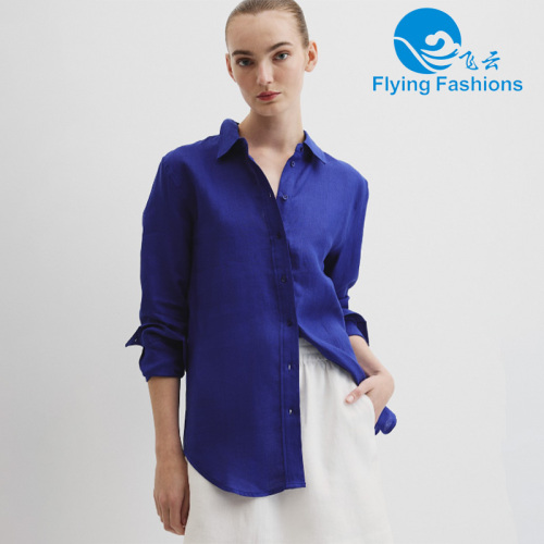 قميص أزرق عصري للسيدات