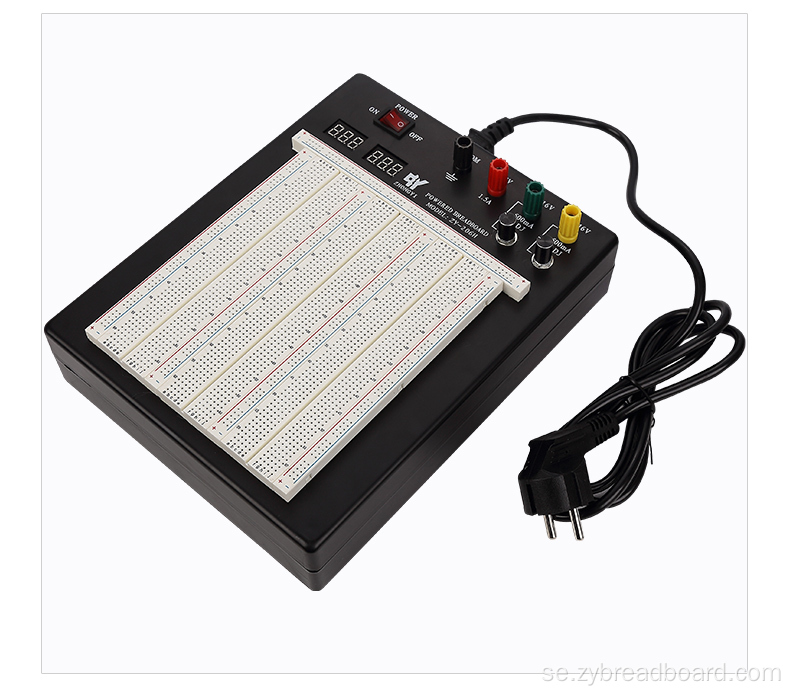 Svart flameresistant 2420 Point Powered Breadboard