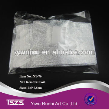 Aluminum Foil Paper with cutton FOR UV gel wraps nail polish remover nail foils