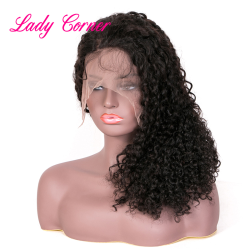 Unprocessed virgin Brazilian human hair wig natural color