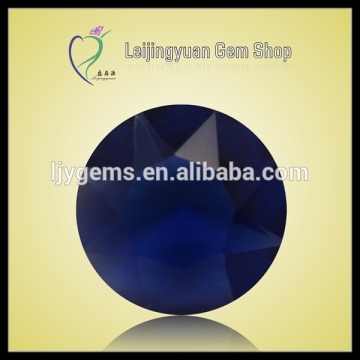 Faceted Tanzanite Round Glass Bead