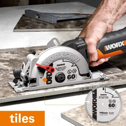 Worx 500W Electric Saw WX439 Circular Saw 120mm Compact Household Power Tools Cutting-machine Multi-function Mini Saw handheld