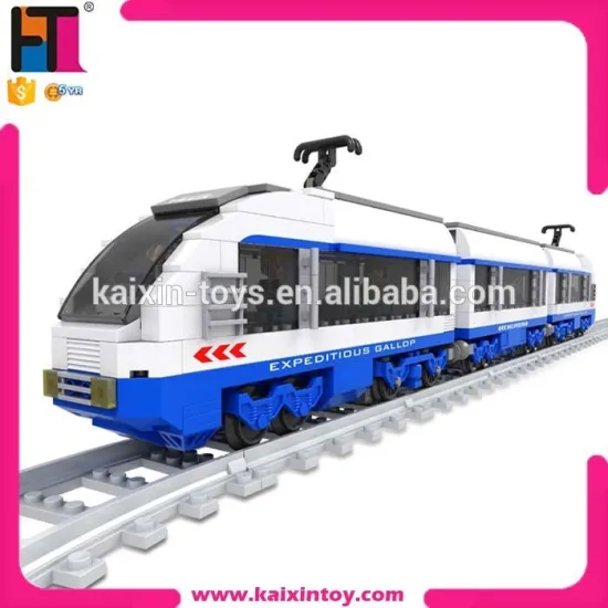 10204393 ABS building blocks toys EN71Approval High-speed Passenger toy train set
