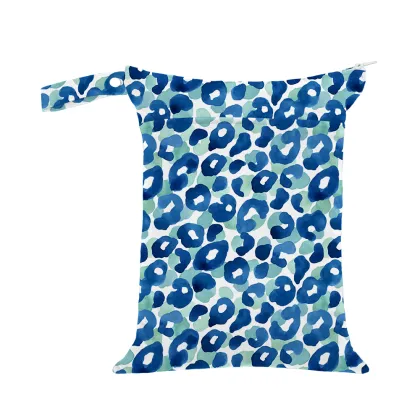 Washable Double Pocket Waterproof Wet Bag for Diaper Storage