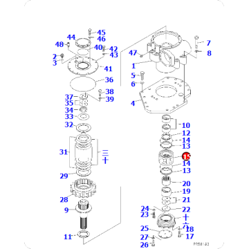 Bearing for GD825A-2 grader 235-70-45161