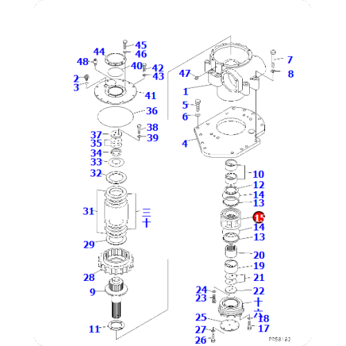 Bearing for GD825A-2 grader 235-70-45161