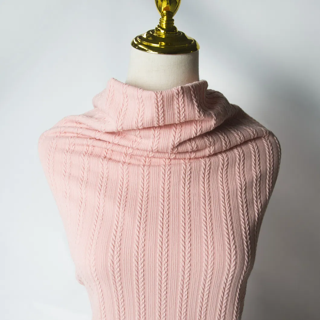 Tecido sólido jacquard de poliéster spandex de alta qualidade