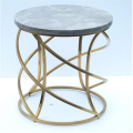 Table d&#39;appoint ronde classique en acier inoxydable de style américain