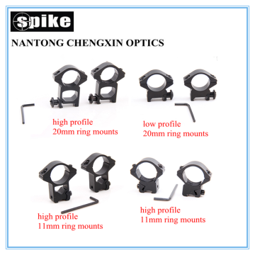 Hunting 25.4mm Scope Ring Dovetail Rail mount for Flashlights Laser Sights riflescope