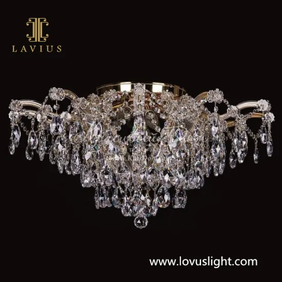 Light luxury decorative crystal chandelier Villa hall living room corridor lighting chandelier