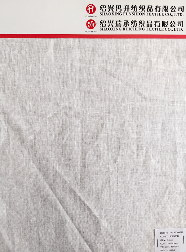 Pure LInen Dyed Fabric White