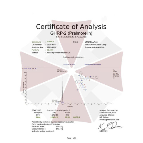 HGH Powder Raw Peptide Ghrp-2 (Pralmorelin) Somatro Powder Ghrp-2 Factory