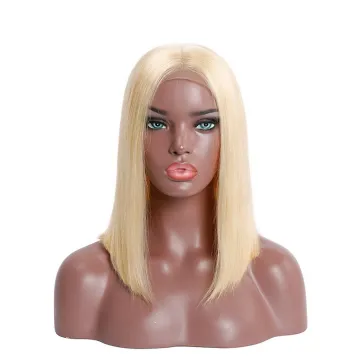 Peruvian Colored Blonde 613 Bob Wigs Lace Front Straight 100% Human Hair 360 Hd Lace Frontal Bob Wig 10a 180 Density Bob Wig