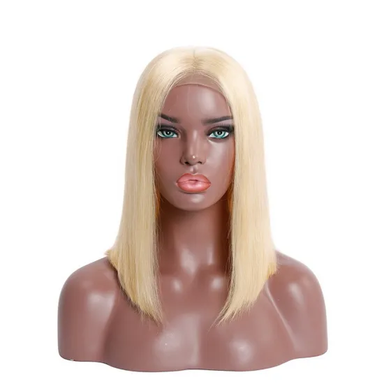 Peruvian Colored Blonde 613 Bob Wigs Lace Front Straight 100% Human Hair 360 Hd Lace Frontal Bob Wig 10a 180 Density Bob Wig