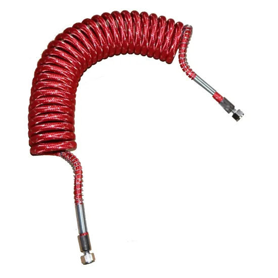 Flexible Braided Spiral Coil Hose Assembly for Semi Trailer Air Brakes