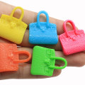 Pastel Color Handbag Shape Mini Resin Craft Flatback Ornament for Phone Case Pencil Box Decoration