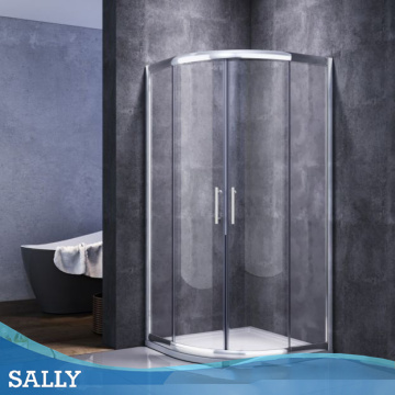 Enceinte de salle de bain quadrant Sally Porte coulissante de douche ronde