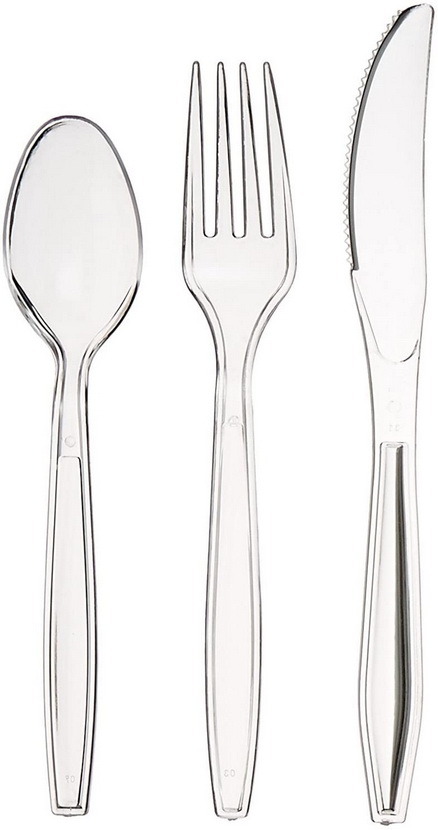 Disposable Plastic Utensil Cutlery Spoon Fork Knife