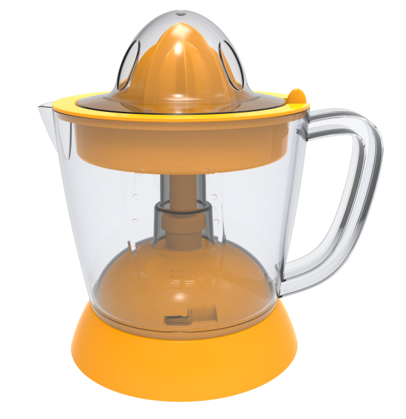 Pequeña cocina con electrodomésticos de electrodomésticos de cítricos de naranja