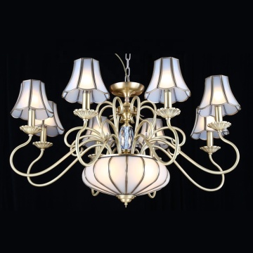 Copper LED Pendant Light: Modern Chandelier Design for Living Room