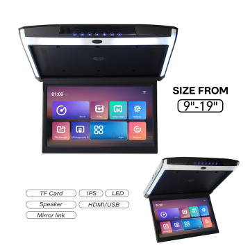 10.6 to 19 Inch Android Car Roof Flip Down Monitor with FM USB MP5 Player" 

(Note: There seems to be an inconsistency with the sizes listed (9/11.6/12.5/15.4/15.6/17.3/19 inches) as some of these may not typically apply to car monitors. I've chosen a ran