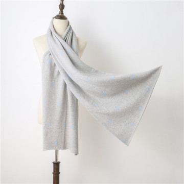 Fashion knitted wool jacquard cashmere scarves