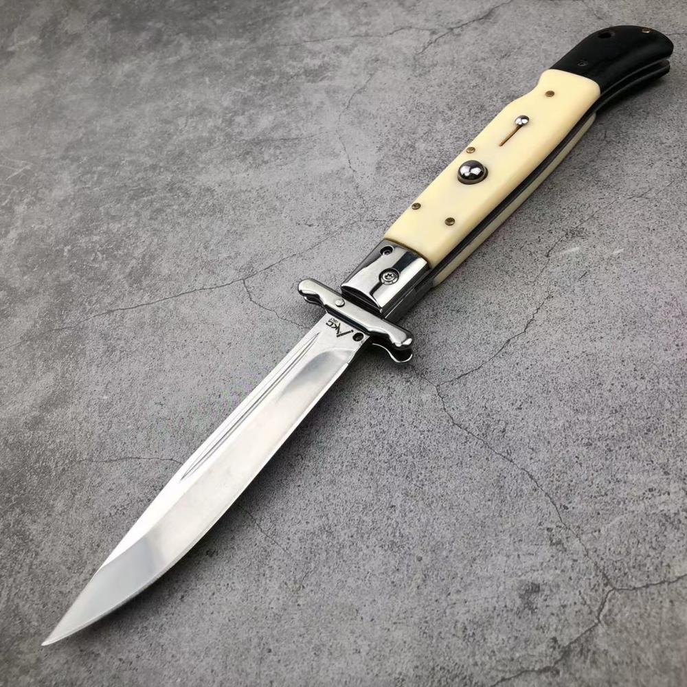 Spring Switch Blade Pocket Knife With Backlock