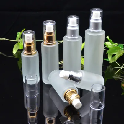 Wholesale Frosted Cosmetic Lotion Bottles - Clear Glass Lotion Containers