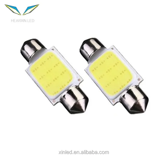 Super Bright 5W LED COB Bulb for Car Interior - Festoon 31mm 36mm 39mm 41mm C5W C10W 12SMD 12V 6000K Dome Reading Luggage Light