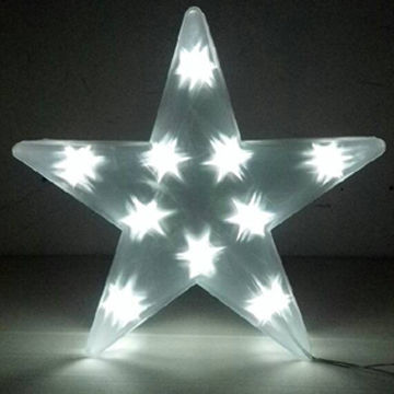 19.5-inch 3D PVC Star Novelty Lights, Operated by 3 x AA Batteries