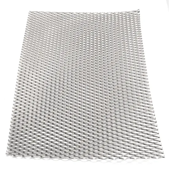 1pc Mayitr Practical Metal Titanium Mesh Sheet Heat Corrosion Resistance Silver Perforated Expanded Plate 200mm*300mm*0.5mm